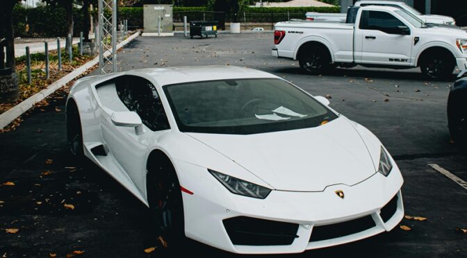 Car prepared for winter driving with seasonal tires and maintenance