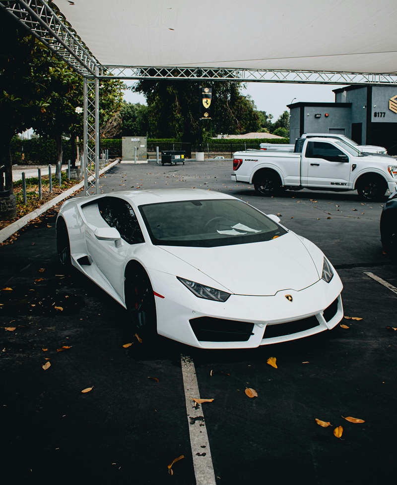 Car prepared for winter driving with seasonal tires and maintenance