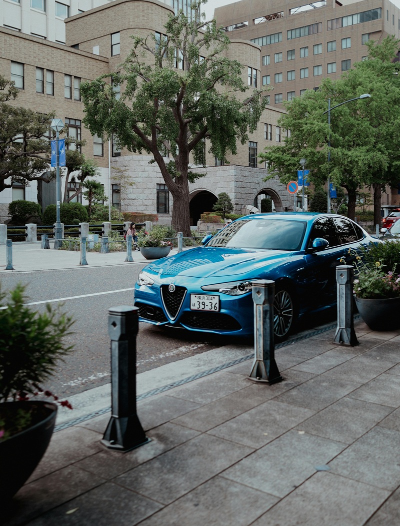 Alfa Romeo sports car upgraded with tuning modifications